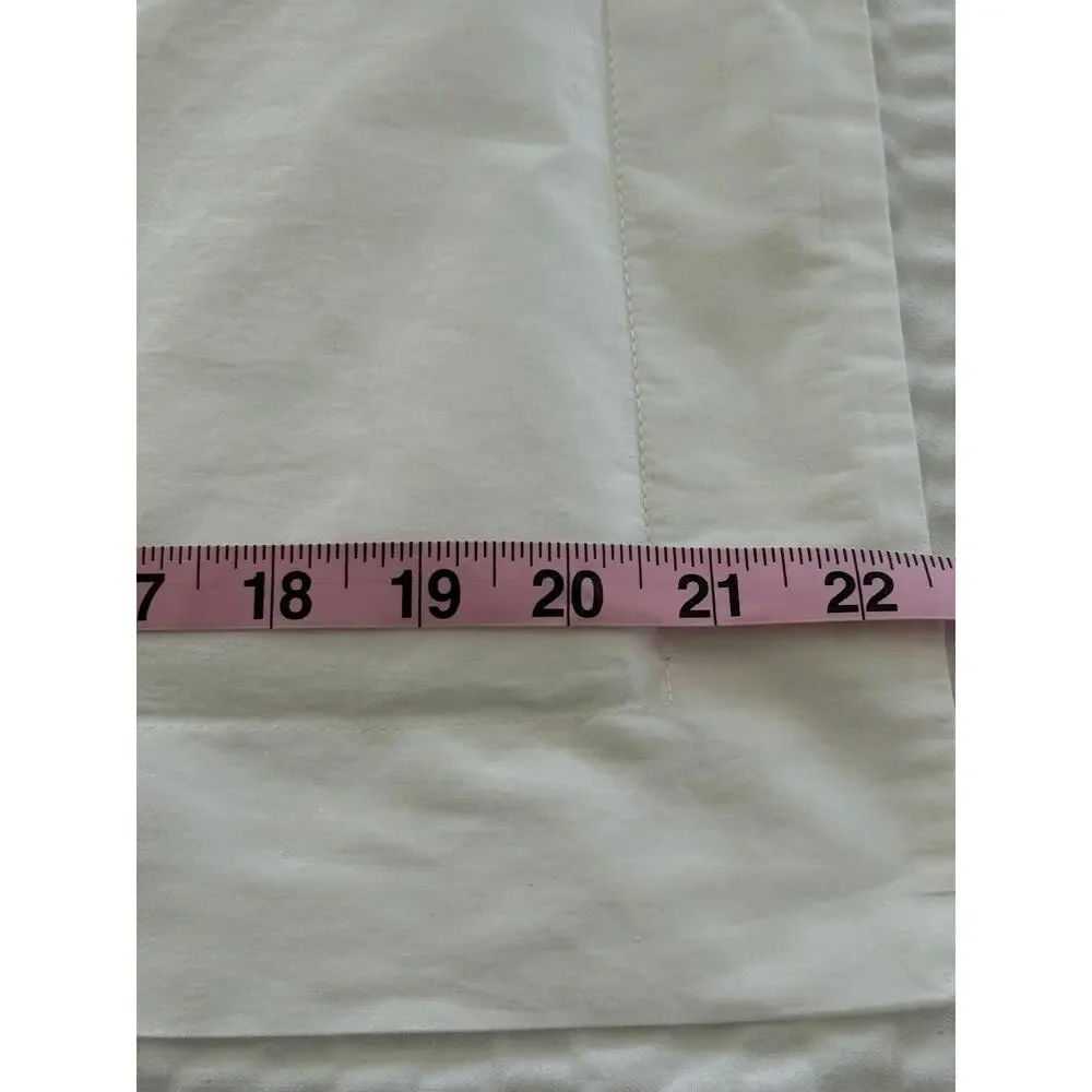 Garnier Thiebaut Queen Pillow Sham White Cotton Oxford Flange Luxury Hotel Linen